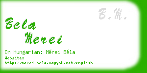 bela merei business card