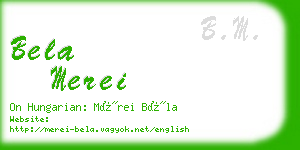 bela merei business card